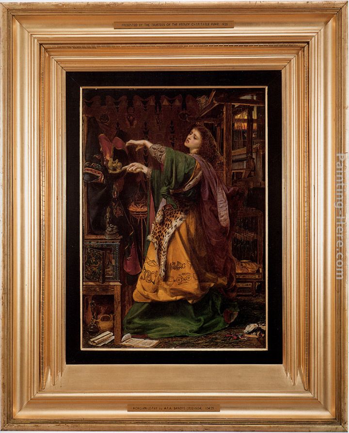 Morgan le Fay painting - Anthony Frederick Sandys Morgan le Fay art painting